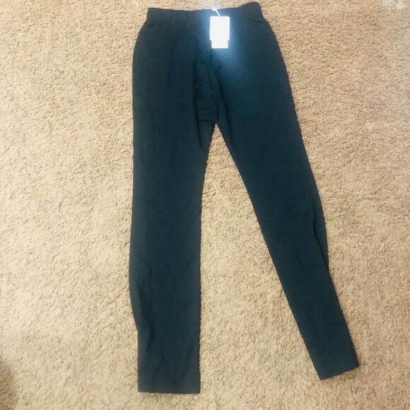 Commense Women's Slit Straight Leg Pants Casual Slim Fit Black Size Medium NWT - Picture 8 of 9